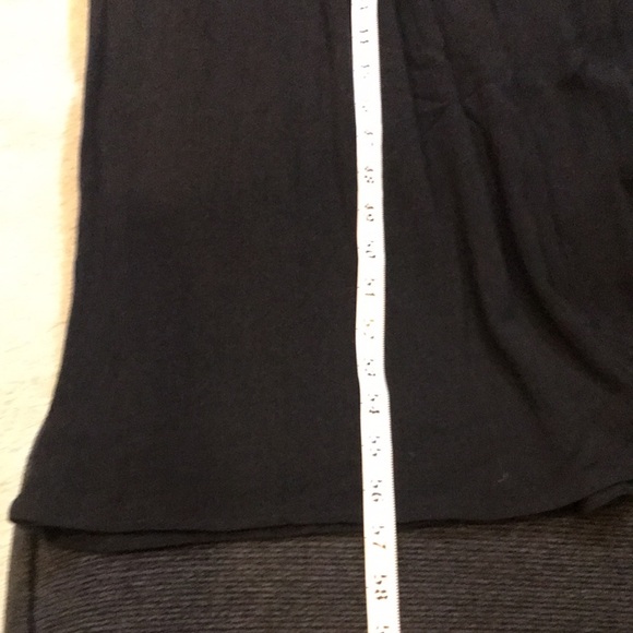 Loft Gray Racerback & Black Gauzy Pleated Skirt Racerback Maxi Dress-XL - Picture 12 of 12